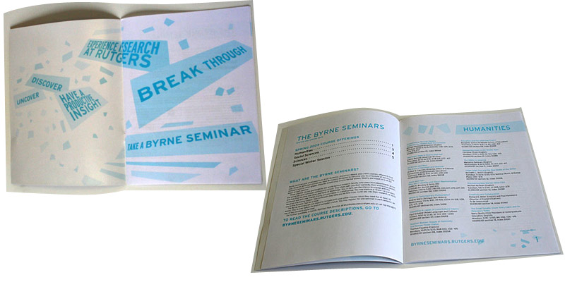 Spreads from the Spring 2009  Byrne Seminar catalog