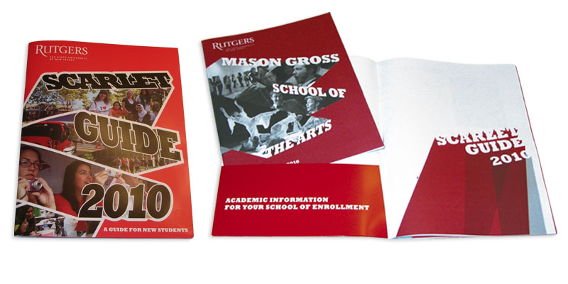 Cover and inside cover and frontispiece of the 2010 guide, showing a school supplement book in its nest